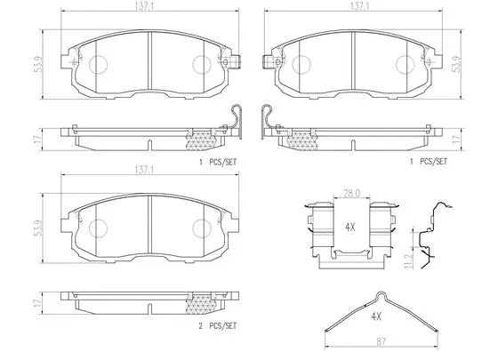 Brake Pad Set, disc brake (P56021N)