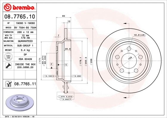 Brake Disc (08.7765.10)