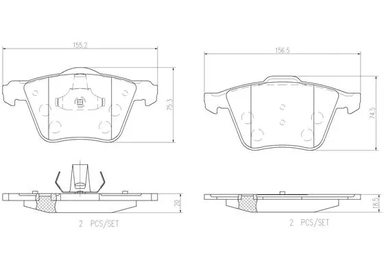Brake Pad Set, disc brake (P24077N)
