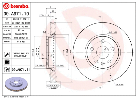 Brake Disc (09.A971.10)