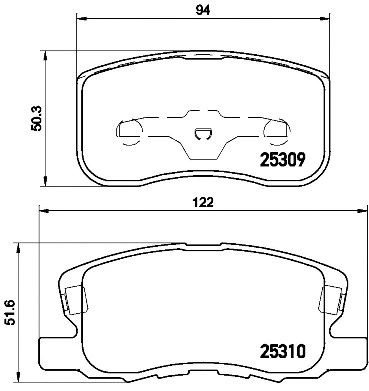 Brake Pad Set, disc brake (P 54 046)