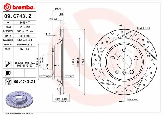 Brake Disc (09.C743.21)