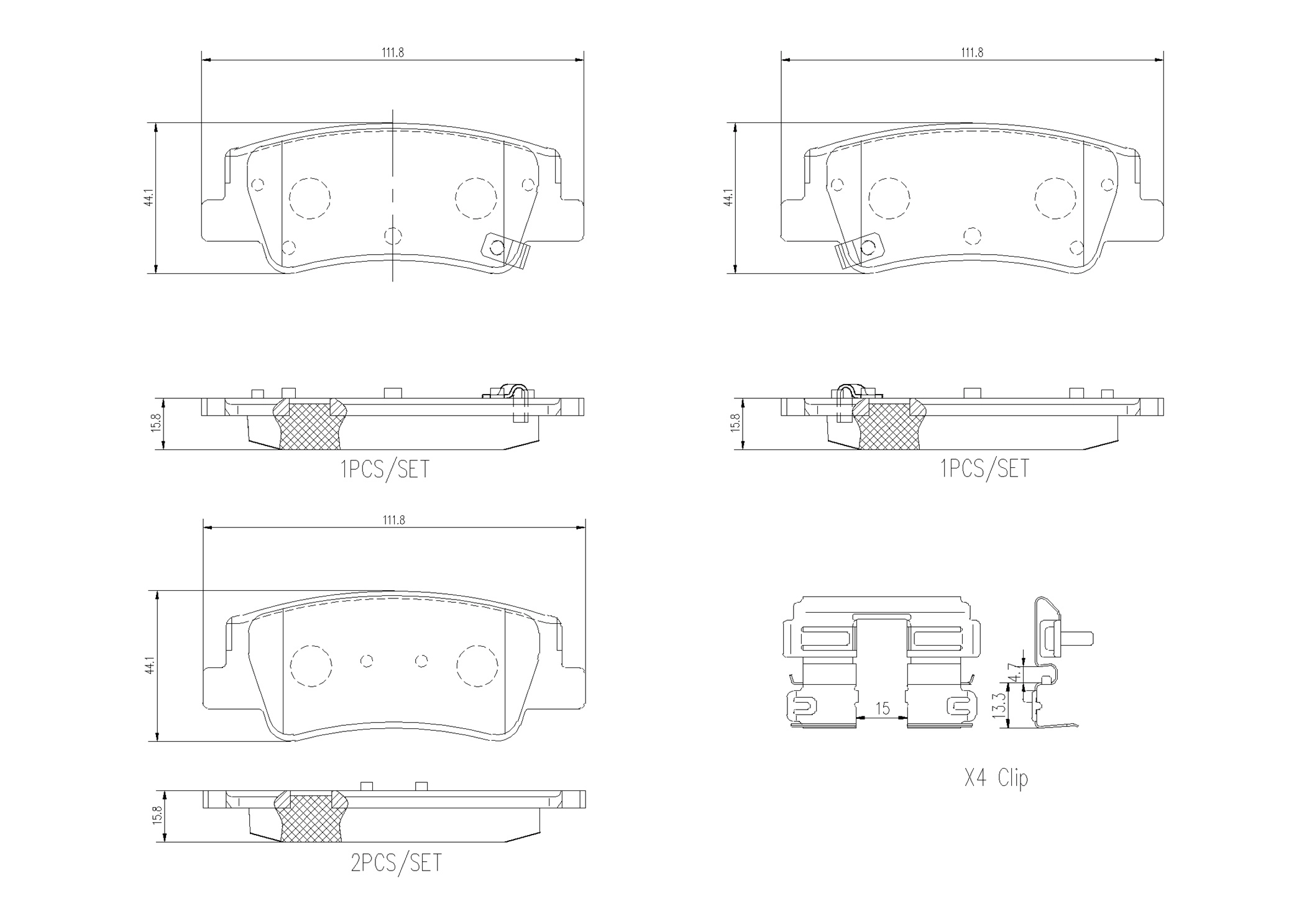 Brake Pad Set, disc brake (P 30 137)