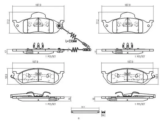 Brake Pad Set, disc brake (P50039N)