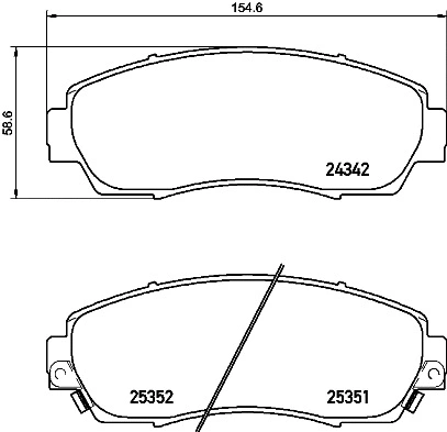 Brake Pad Set, disc brake (P 28 068)