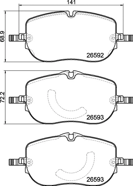 Brake Pad Set, disc brake (P 50 173)