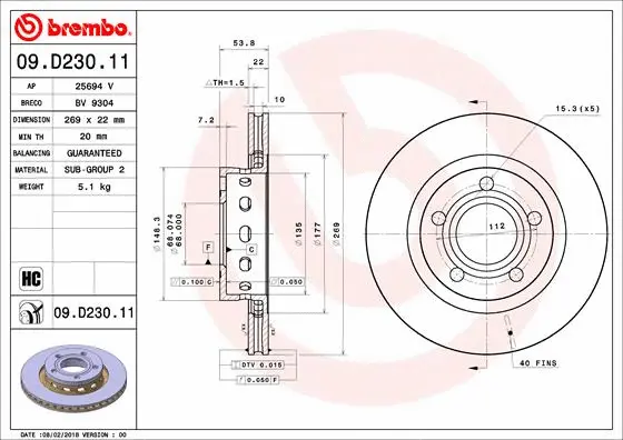 Brake Disc (09.D230.11)