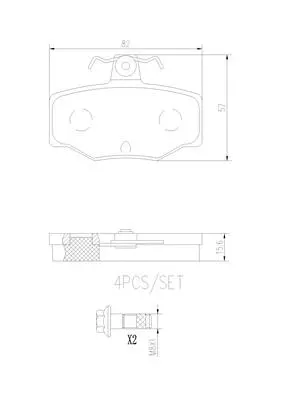 Brake Pad Set, disc brake (P56024N)