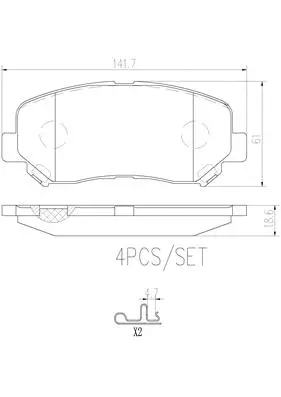 Brake Pad Set, disc brake (P37019N)