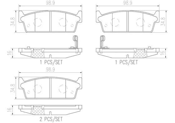Brake Pad Set, disc brake (P56053N)