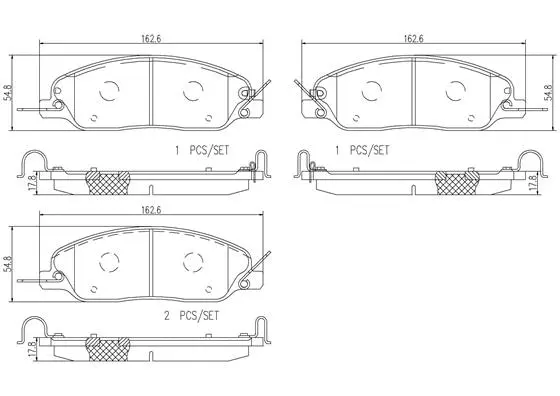 Brake Pad Set, disc brake (P24181N)