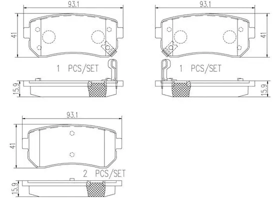 Brake Pad Set, disc brake (P30025N)