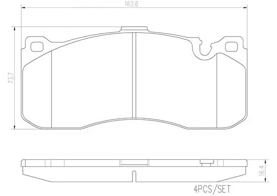 Brake Pad Set, disc brake (P06041N)