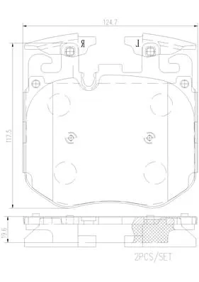 Brake Pad Set, disc brake (P06016N)