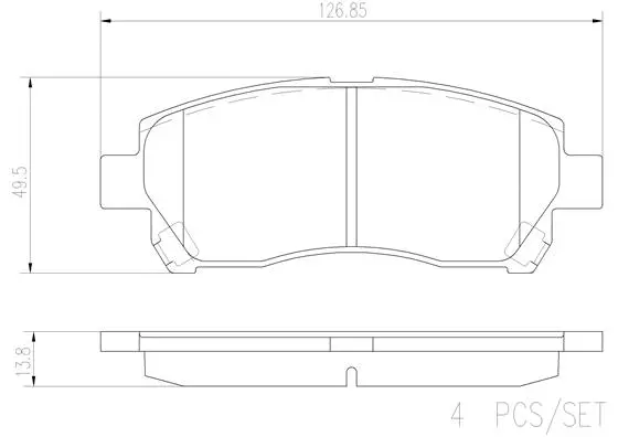 Brake Pad Set, disc brake (P79024N)