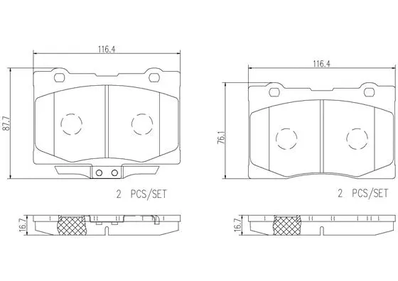 Brake Pad Set, disc brake (P28086N)