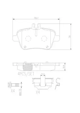 Brake Pad Set, disc brake (P50091N)