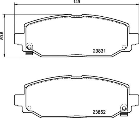 Brake Pad Set, disc brake (P 37 025)