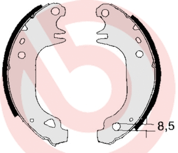 Brake Shoe Set (S 68 517)