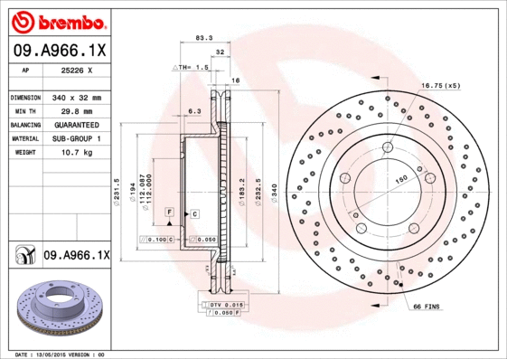 Brake Disc (09.A966.1X)