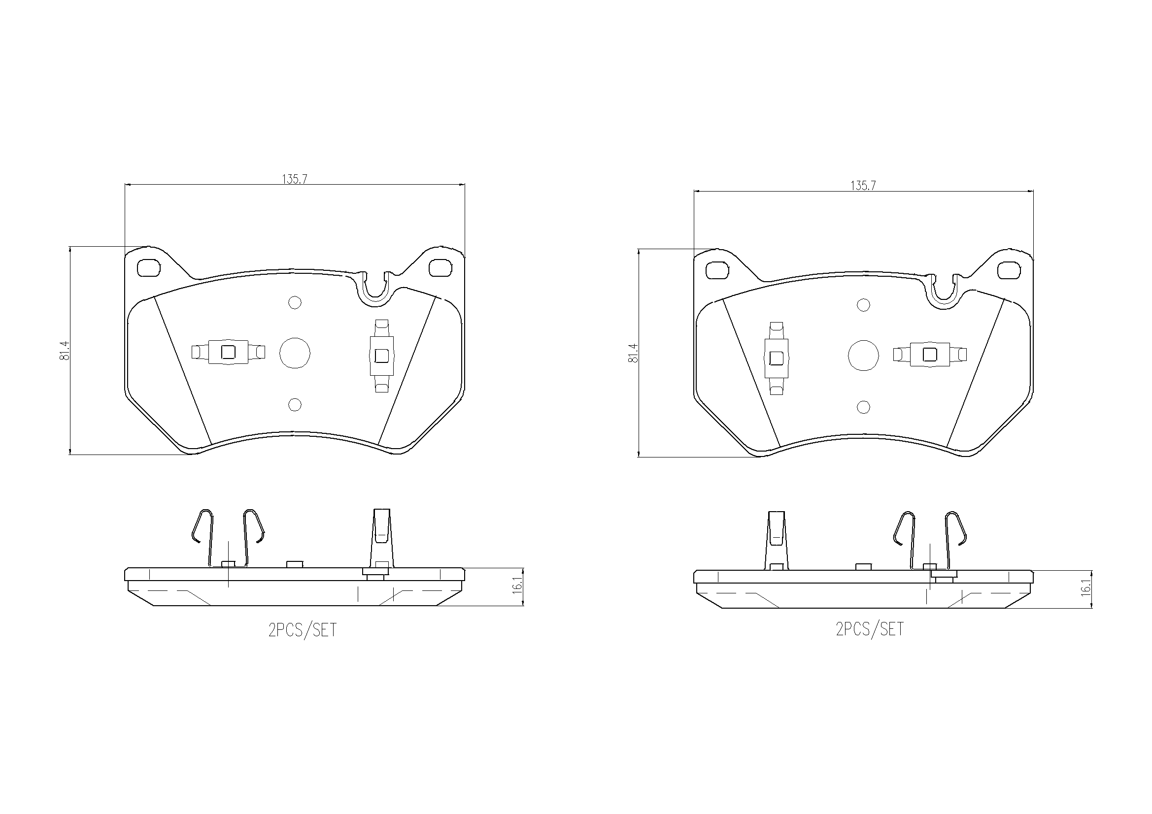 Brake Pad Set, disc brake (P85181N)