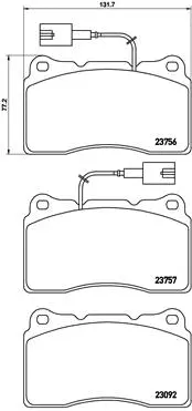 Brake Pad Set, disc brake (P 23 134)
