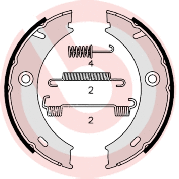 Brake Shoe Set, parking brake (S 50 512)