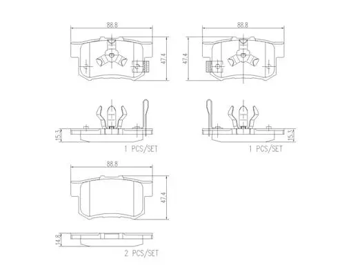 Brake Pad Set, disc brake (P28061N)
