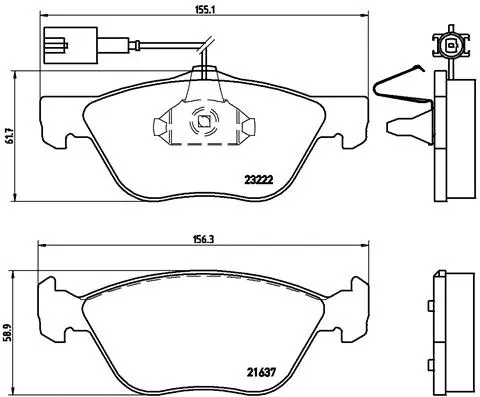 Brake Pad Set, disc brake (P 23 116)