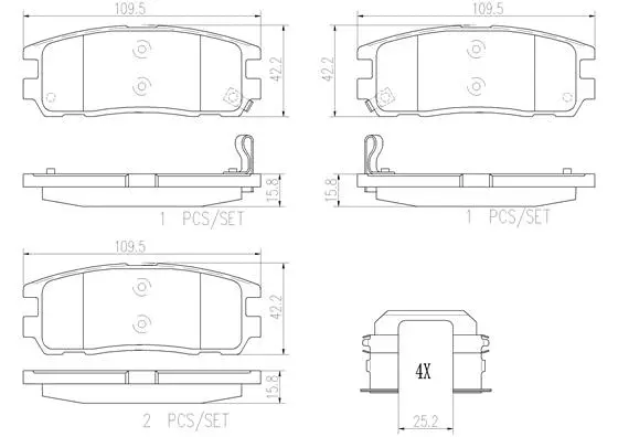 Brake Pad Set, disc brake (P59021N)
