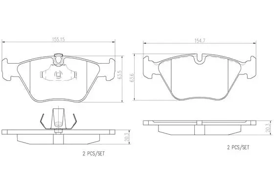 Brake Pad Set, disc brake (P06065N)