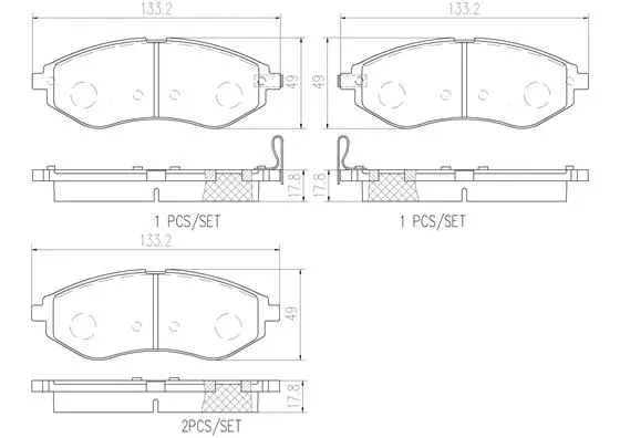 Brake Pad Set, disc brake (P10057N)