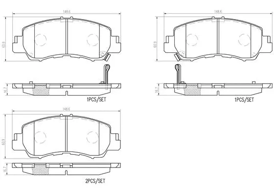 Brake Pad Set, disc brake (P54061N)