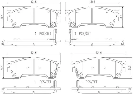 Brake Pad Set, disc brake (P99020N)