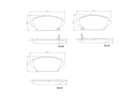Brake Pad Set, disc brake (P28029N)