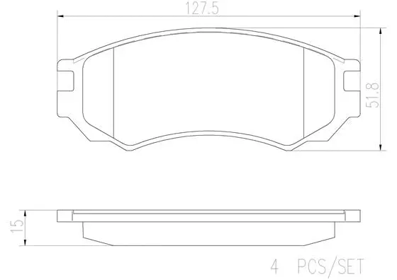 Brake Pad Set, disc brake (P56028N)