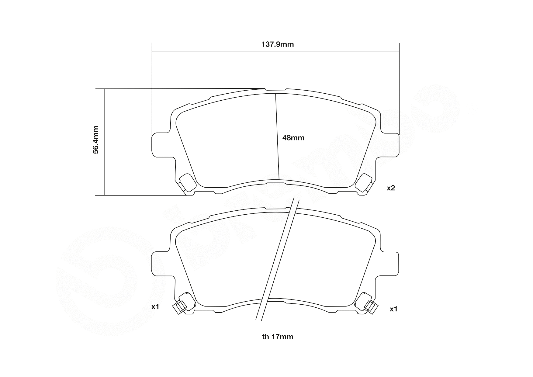 High Performance Brake Pad Set