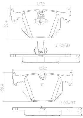 Brake Pad Set, disc brake (P06020N)