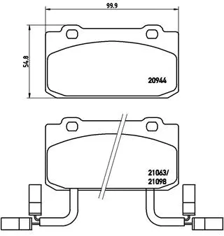 Brake Pad Set, disc brake (P 23 030)