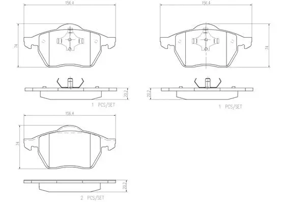 Brake Pad Set, disc brake (P85036N)