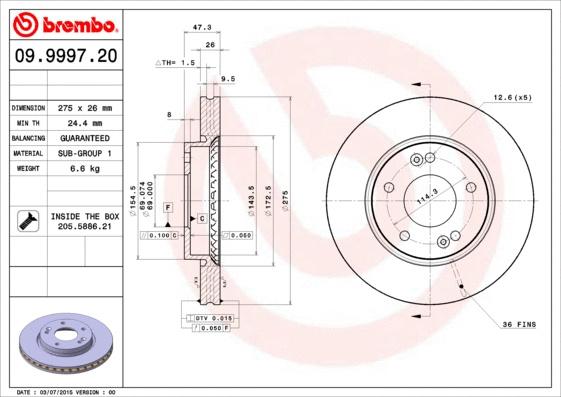 Brake Disc (09.9997.20)