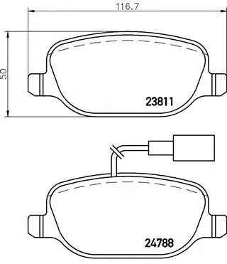 Brake Pad Set, disc brake (P 23 152)