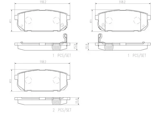 Brake Pad Set, disc brake (P30023N)