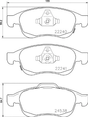 Brake Pad Set, disc brake (P 23 165)