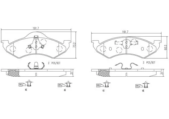 Brake Pad Set, disc brake (P18005N)