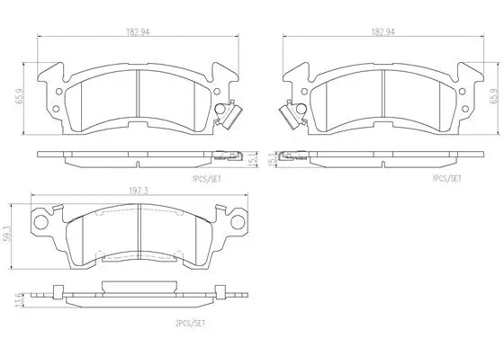 Brake Pad Set, disc brake (P10017N)