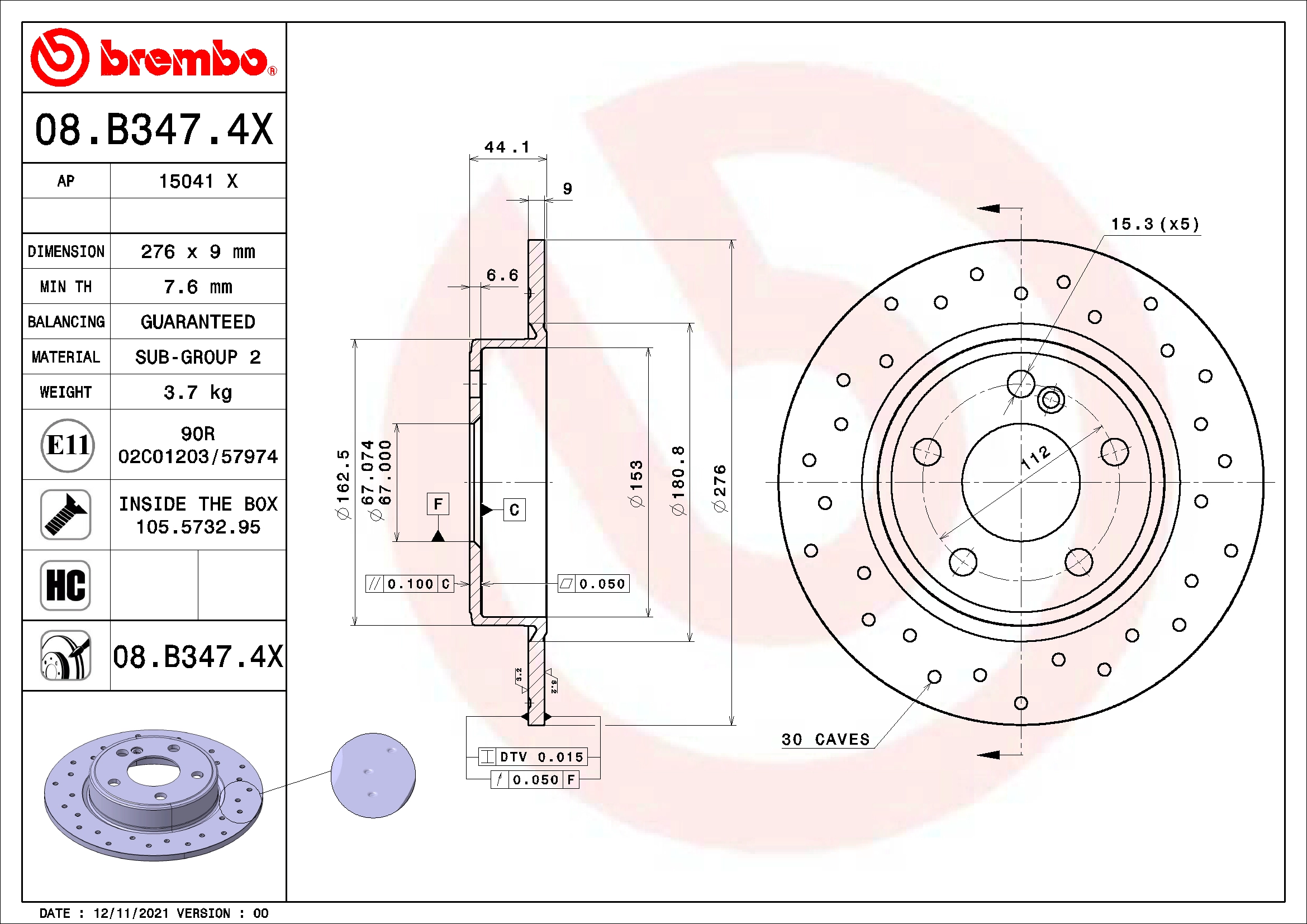 Brake Disc (08.B347.4X)