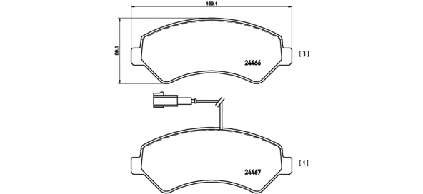 Brake Pad Set, disc brake (P 61 093)
