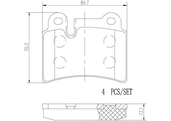 Brake Pad Set, disc brake (P85111N)