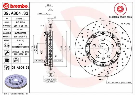 Brake Disc (09.A804.33)